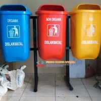 Tong Sampah Outdor Tiga Warna Model Oval 001
